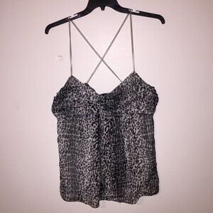 NWOT Michael Kors Black & Gray Print Blouse XL